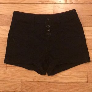 Hot Topic Lovesick High Waisted Black Denim Shorts